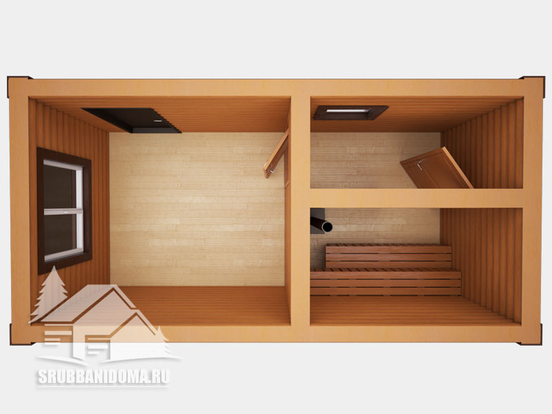 Сруб бани 3х6 14