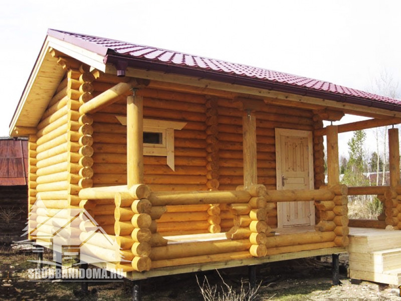 Сруб Бани 3 на 6 с террасой