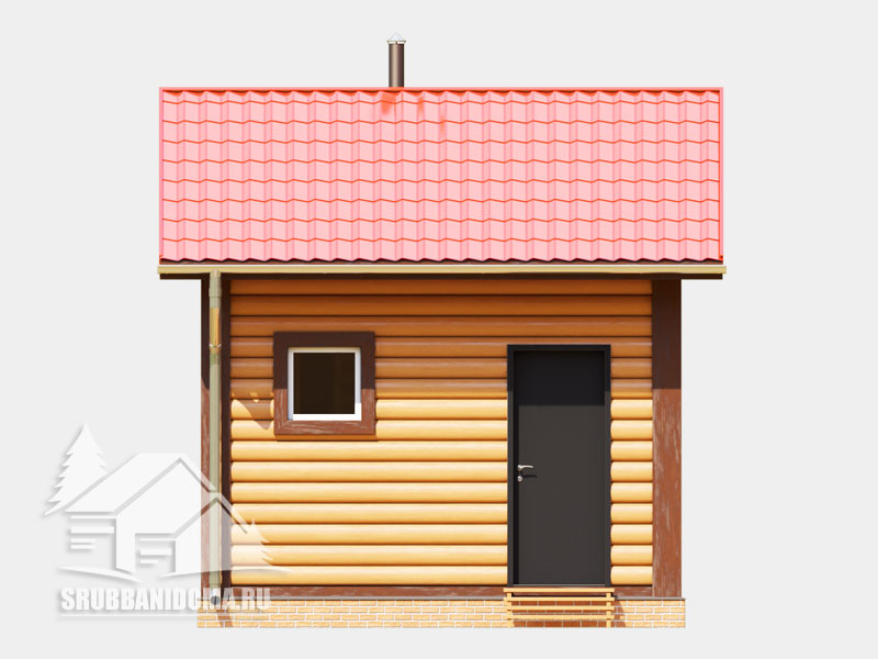 Сруб бани 4х4 8