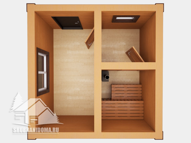 Сруб бани 4х4 12