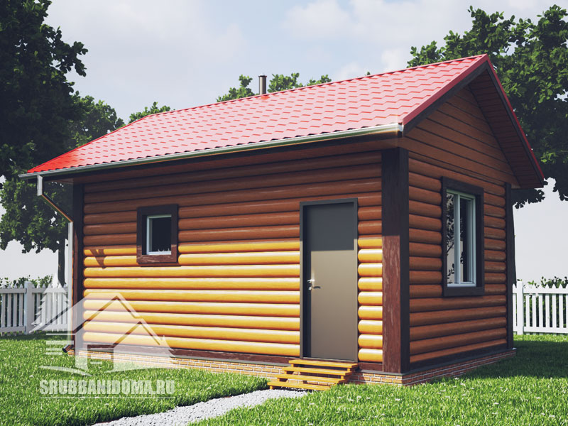 Сруб бани 4х6 7