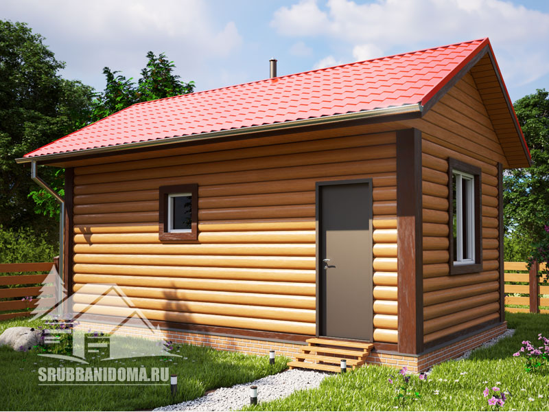 Сруб бани 4x7 6