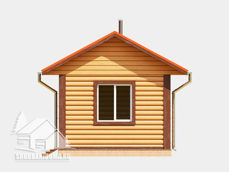 Сруб бани 4x7 9