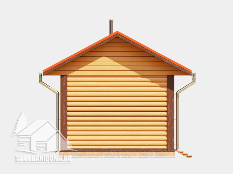 Сруб бани 4x7 10