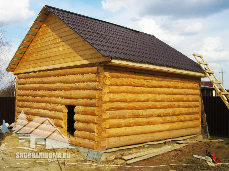 Сруб бани 5 на 5