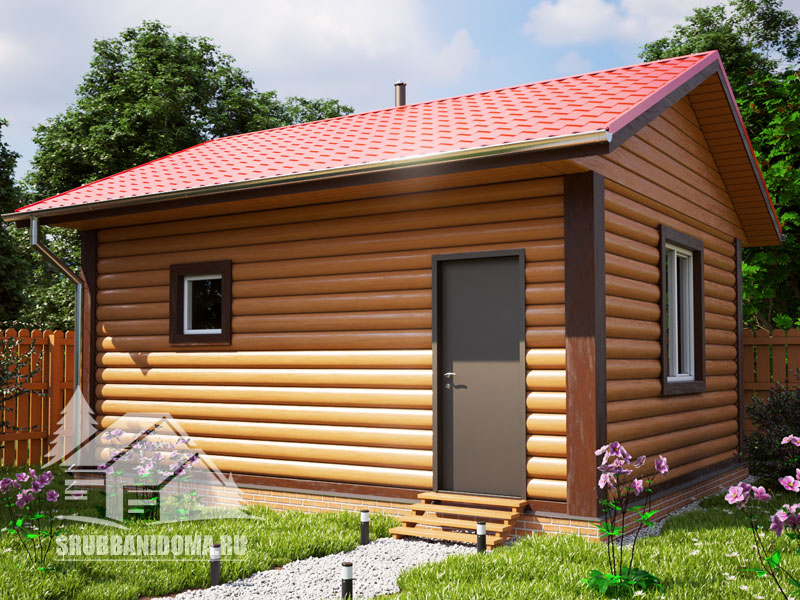 Сруб бани 5х6 7