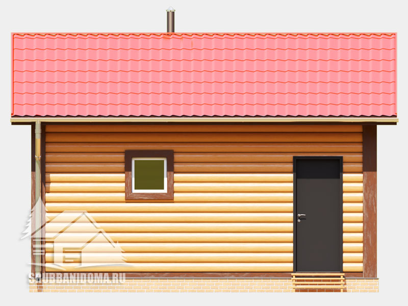 Сруб бани 5х6 8