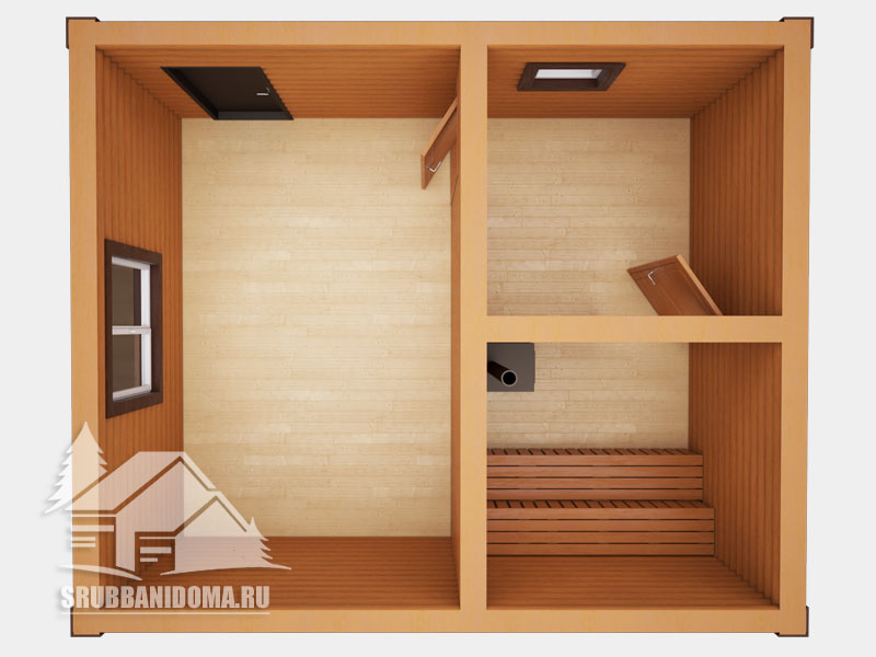 Сруб бани 5х6 12