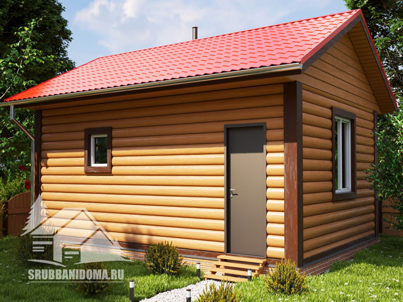 Сруб бани 5x7 3