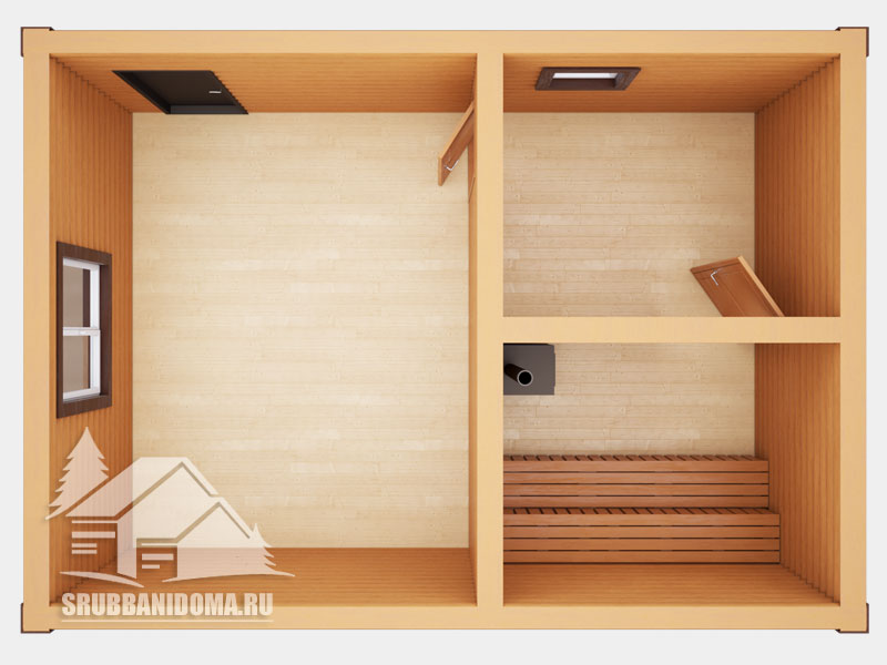 Сруб бани 5x7 8