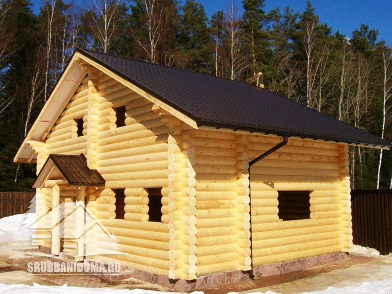 Сруб бани 5x7 1