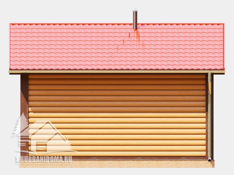 Сруб бани 6х6 8