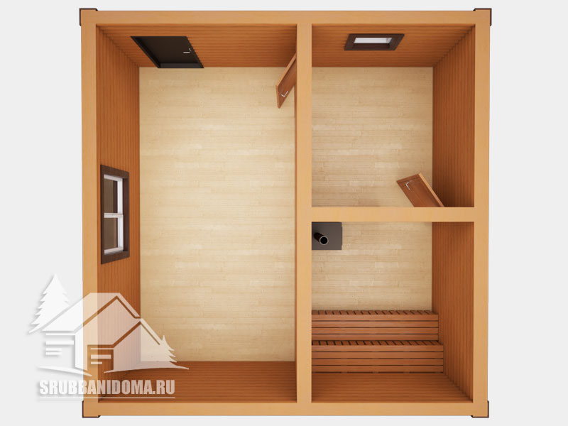 Сруб бани 6х6 11
