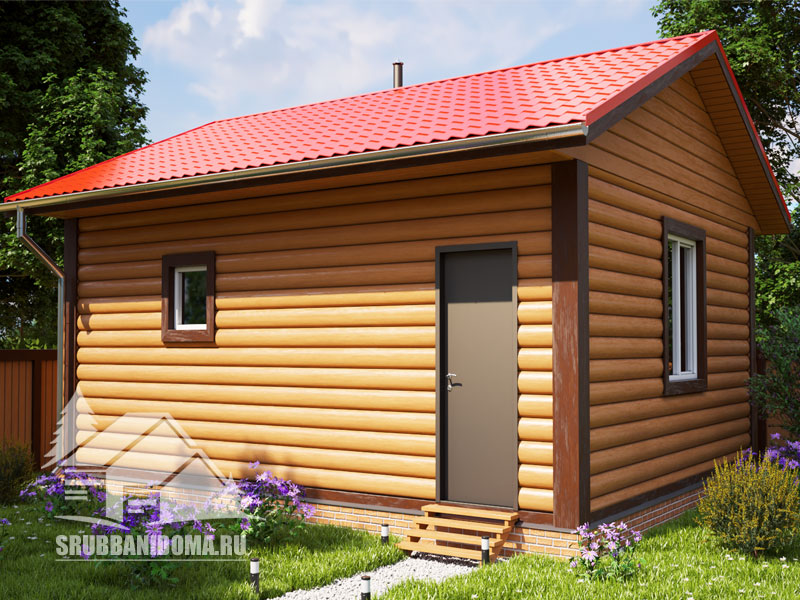 Сруб бани 6x7 6