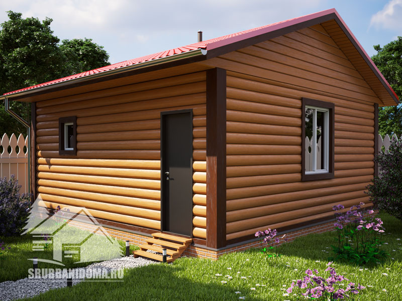 Сруб бани 7x7 4