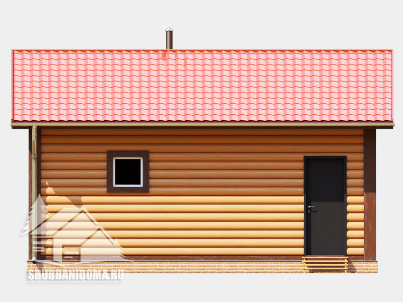 Сруб бани 7x7 5