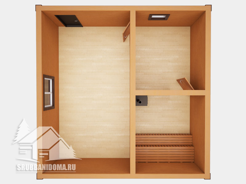 Сруб бани 7x7 9