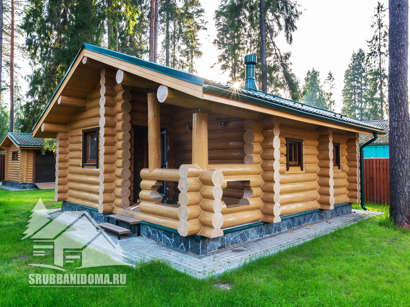 Сруб бани 7x7