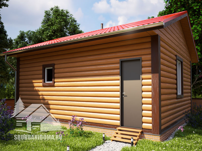 Сруб бани 7x8 5