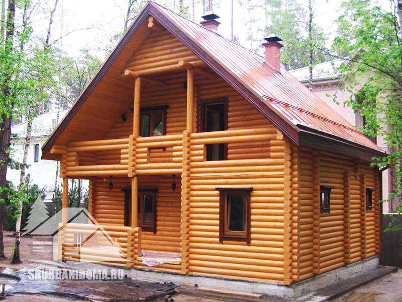 Сруб дома 7 на 8