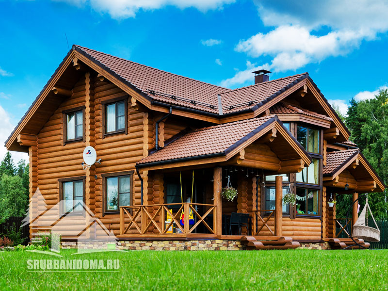 Сруб дома 8х8 1