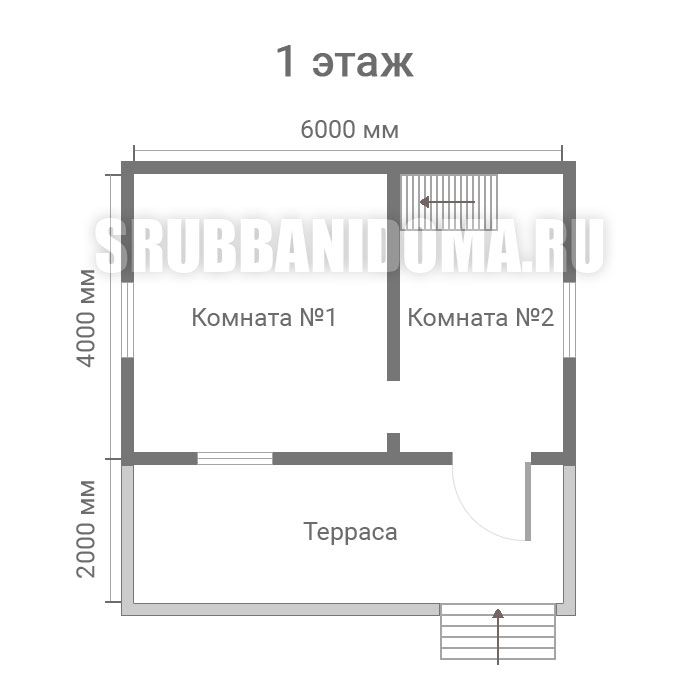 Сруб дома 6х6 4