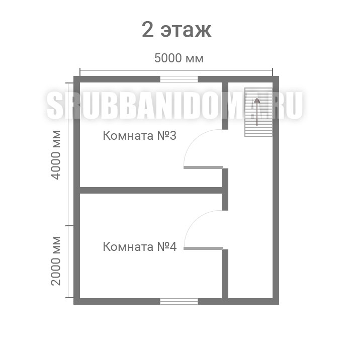 Сруб дома 6х7 5
