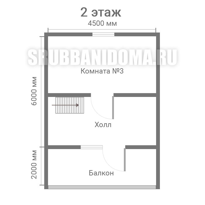 Сруб дома 6х8 4