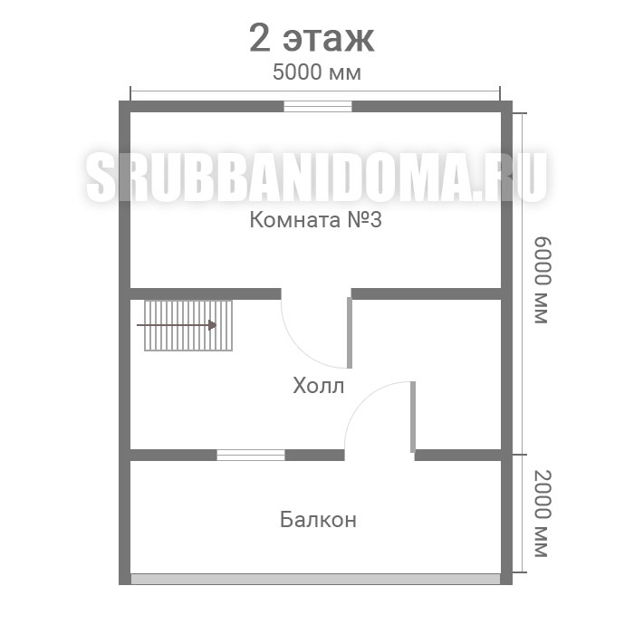 Сруб дома 7х8 4