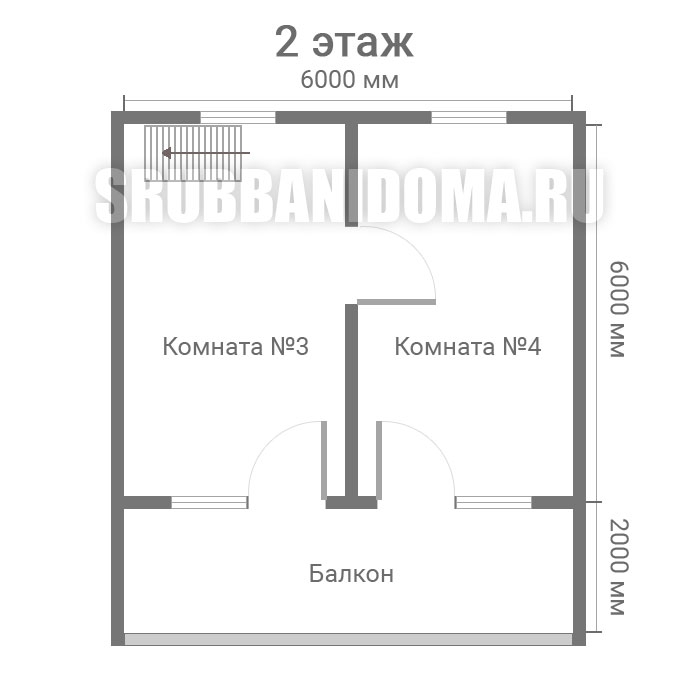 Сруб дома 8х8 4