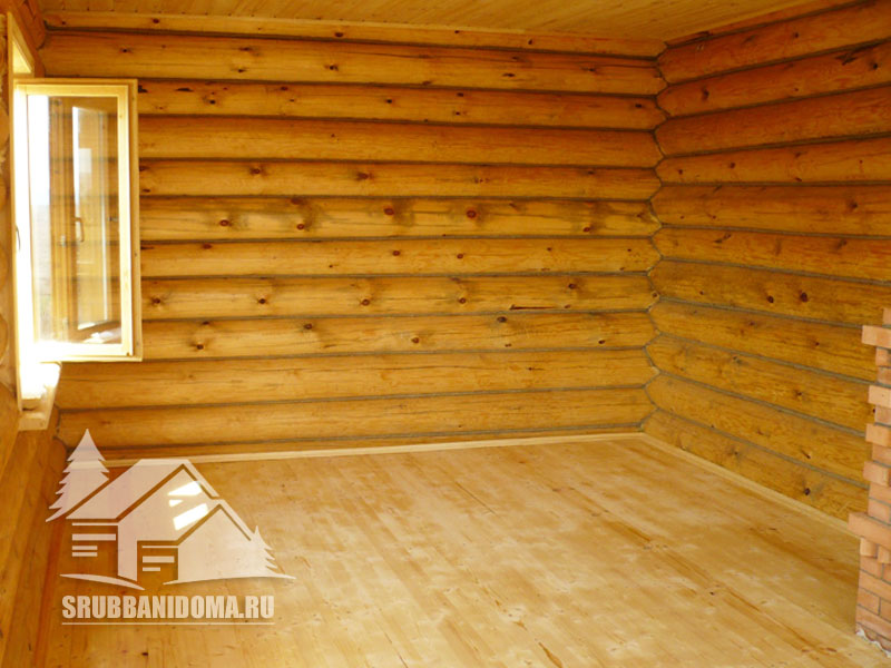 Сруб бани 3х6 с террасой и мансардой 3