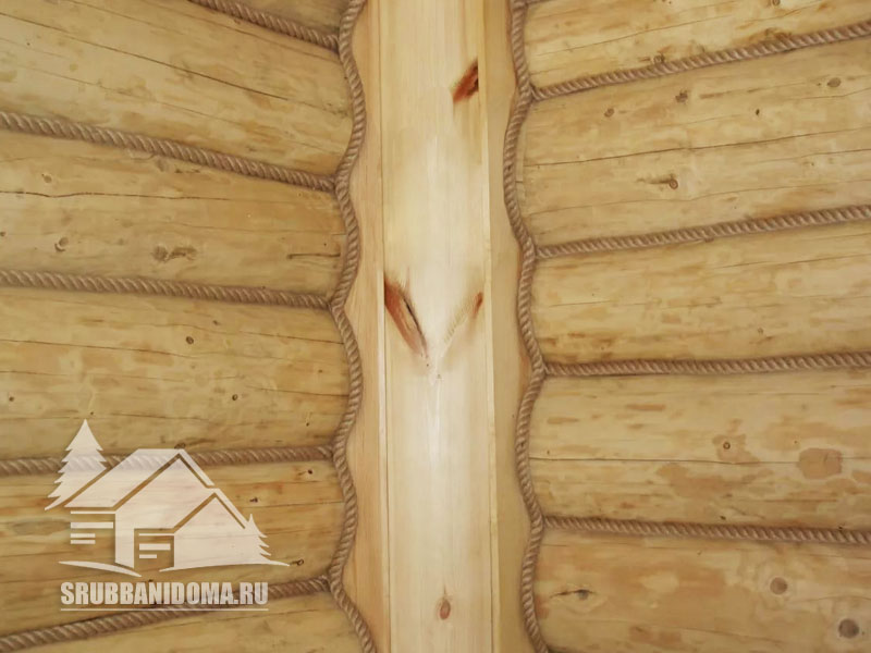 Швы заделаны канатом